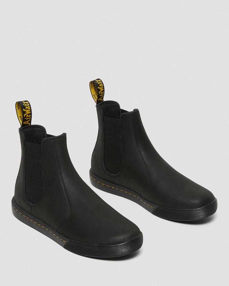 Dr Martens Makela Læder Casual Chelsea Støvler Dame Sort | DK 126JPQ